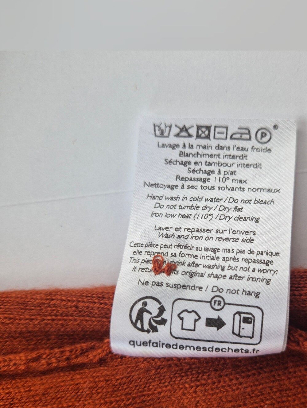 [Sezane] Liya Cardigan In Rust, Size M, 100% Merino Wool - Picture 10 of 12